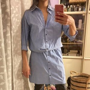 Zara Pinstripe shirt dress